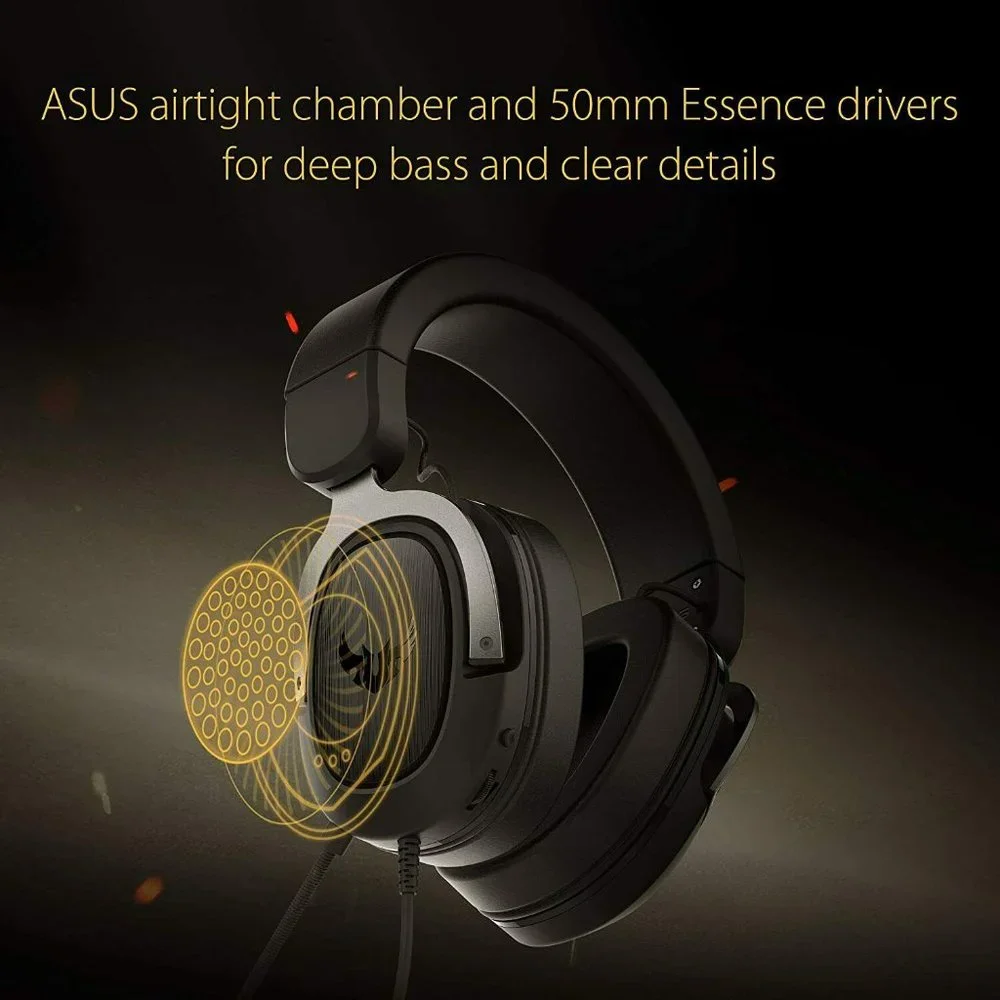 ASUS TUF H3 Gaming Headset H3 – Discord, TeamSpeak Certified |7.1 Surround Sound